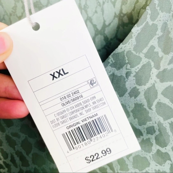 A NEW DAY Olive Green Leopard Print Blouse PLUS SIZE XXL - Picture 6 of 10